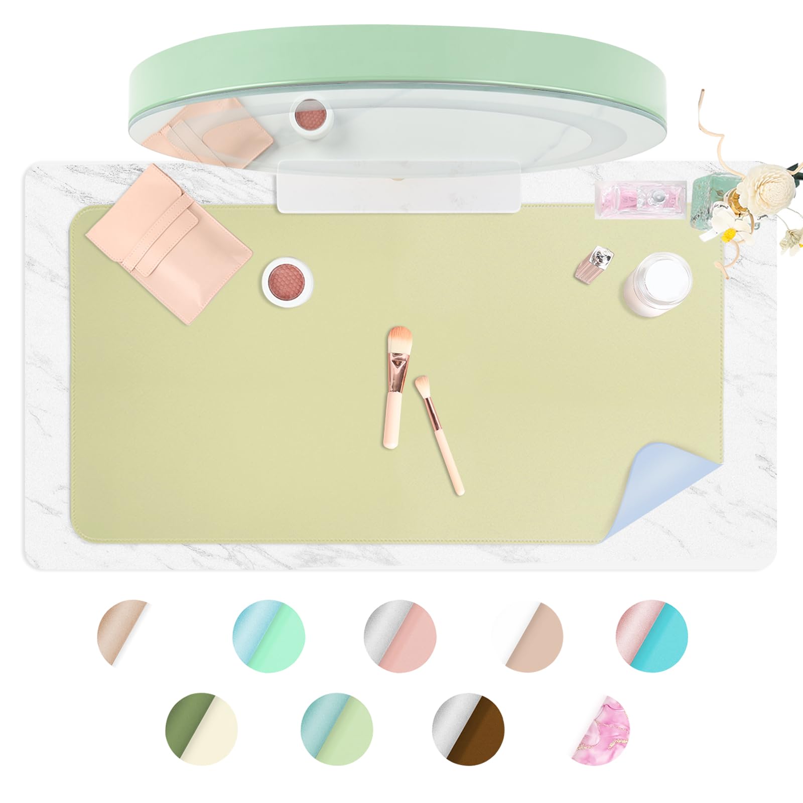 Tappetino Trucco Pelle PU Amerbro 80x40cm: Proteggi Il Tuo Tavolo Toeletta Con Stile E Colore