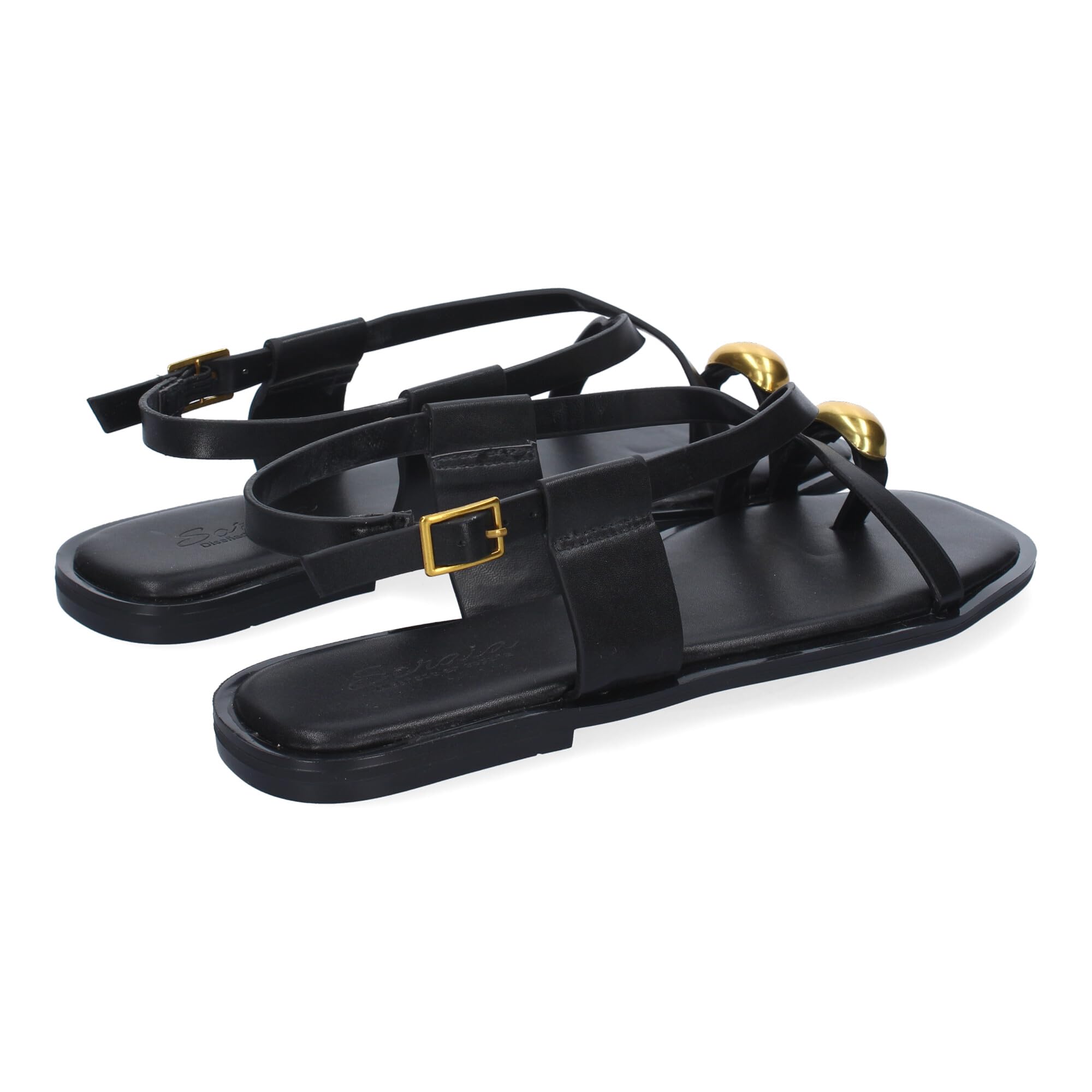 shoes&blues.es Sandalias Planas de Mujer, Diseno Comodo y Elegante con Cierre de Hebilla Ajustable, Ideales para Primavera-Verano.