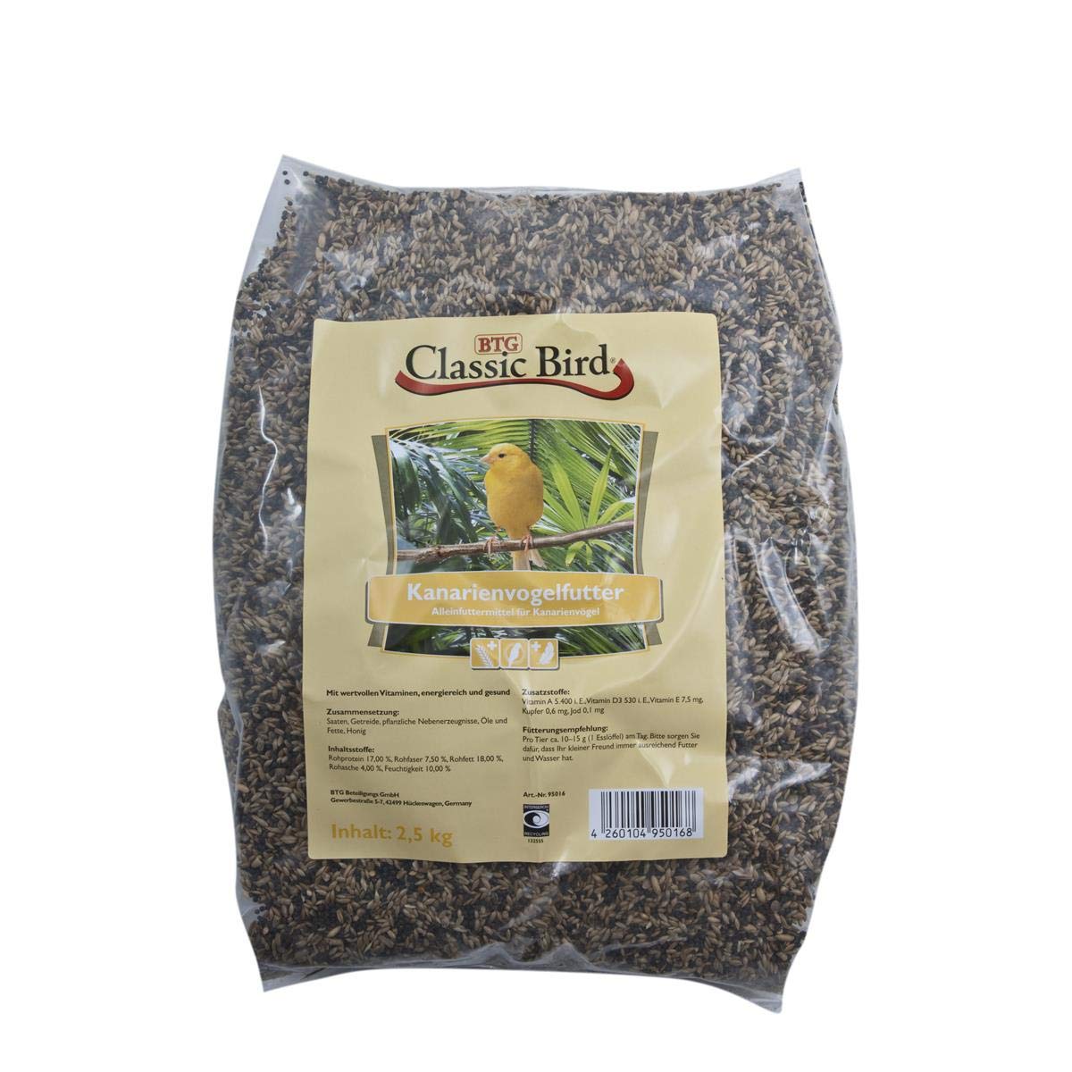 Kanarienfutter 2,5kg (Menge: 4 Je Bestelleinheit)