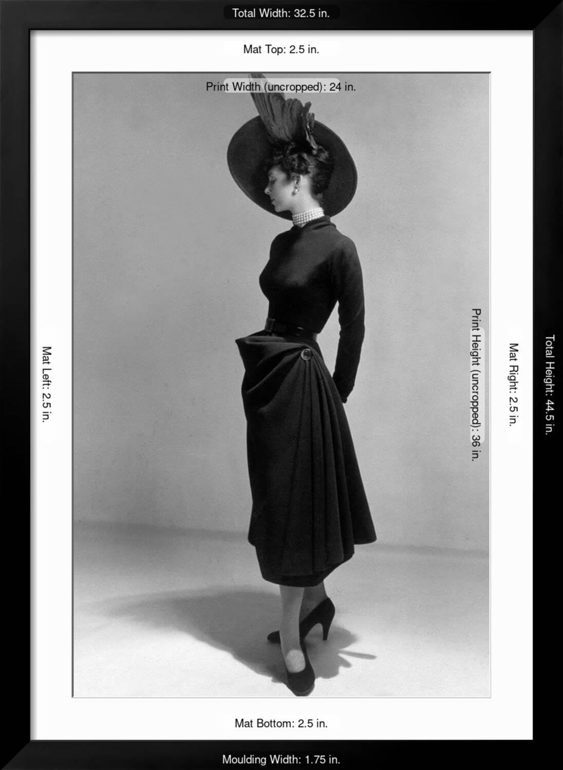 Amazon.com: ART.COM Wall Photo Dress by Christian Dior, 1948