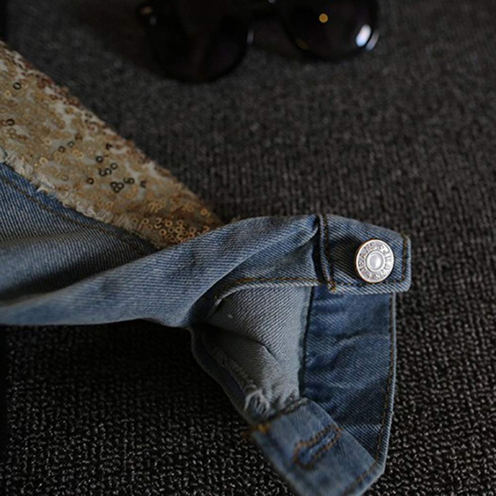 Dziewczęca kurtka dżinsowa z długim rękawem kurtka z nadrukiem kryształowym Denim Cowboy Outwear dla dzieci odzież top