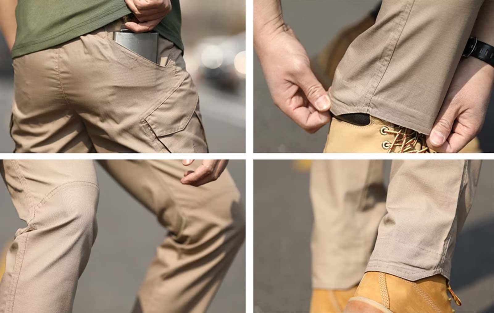Cargo Pantalons Tactiques Hommes Combat Travail Pantalon Décontracté Sports Tir Chasse Imperméable avec Plusieurs Poches