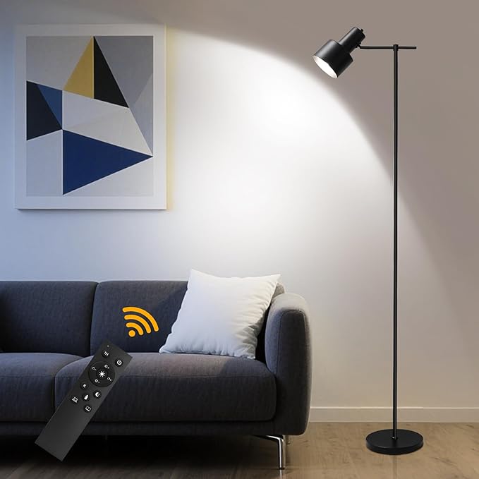 AManLife Vloerlamp, decoratieve vloerlamp dimbaar 3 kleuren, afstandsbediening vloerlamp voor woonkamer 22015