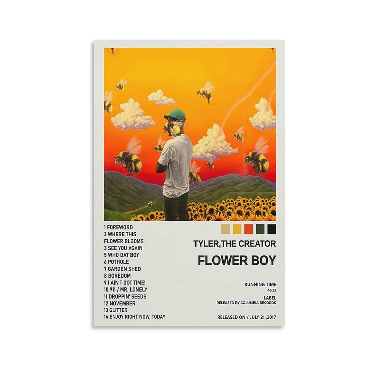 Tyler The Creator Poster CanvasWall Art Prints Painting Jenna Ortega Posters Party Home Room Decor for Bedroom Bathroom 16x24inch(40x60cm)