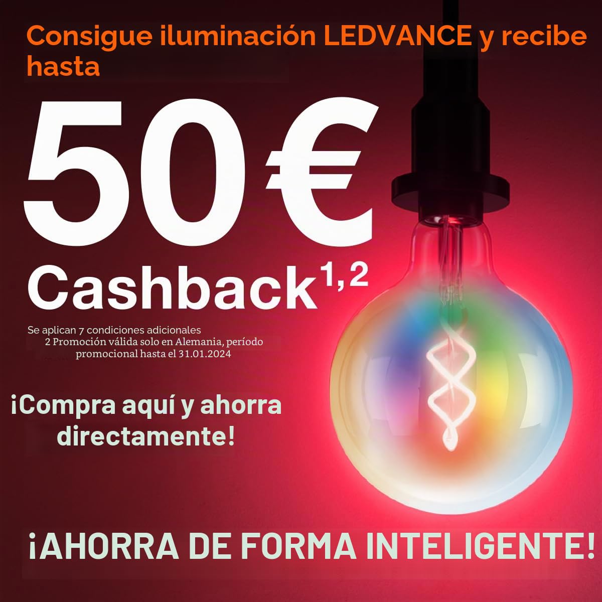 LEDVANCE Luz exterior LED inteligente con tecnología WiFi, focos para exterior, blanco cálido (3000K), regulable, 50W, aluminio gris oscuro, compatible con Google y Alexa, SMART+ WIFI FLOOD