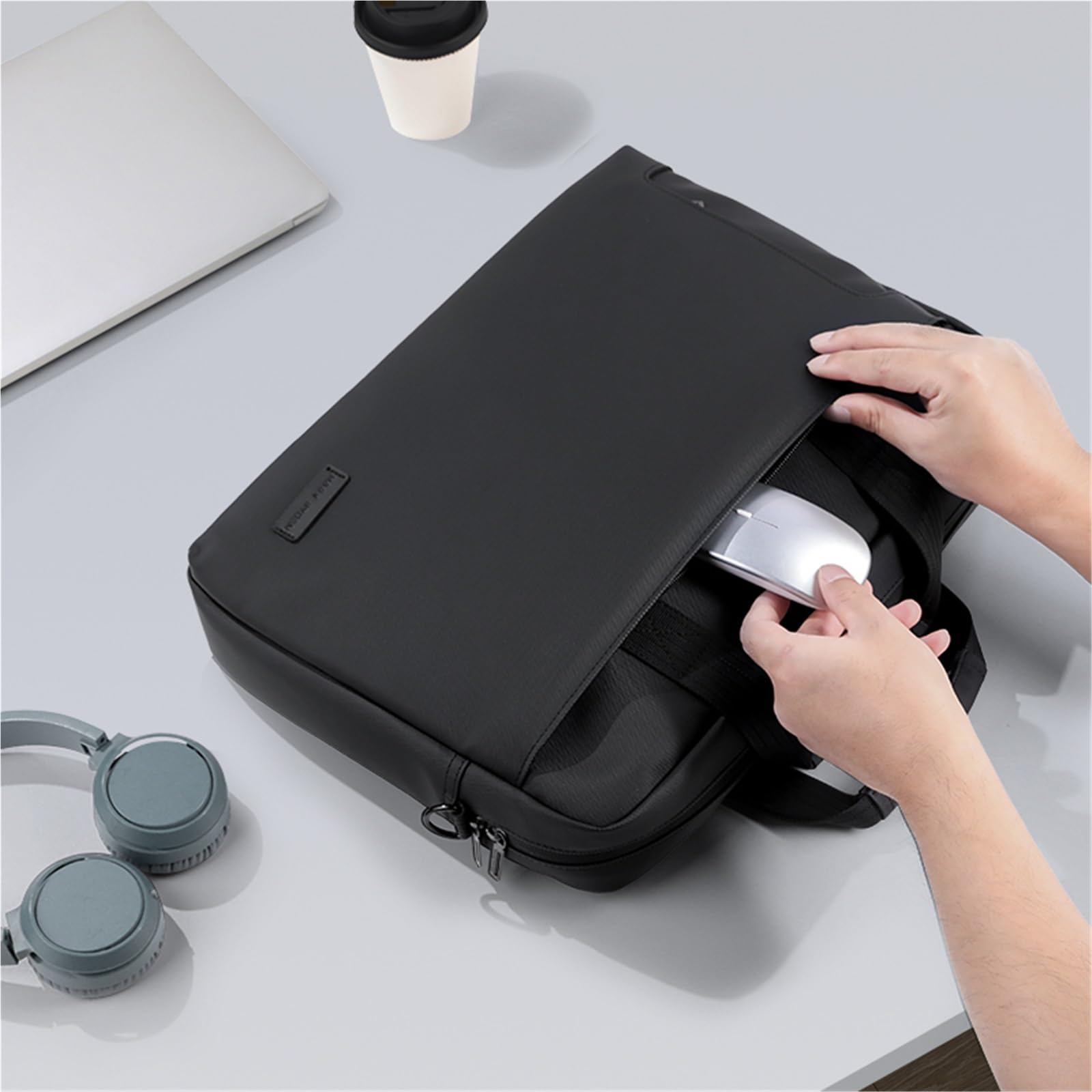 Valigetta 24 Ore Uomo Borsa a mano da lavoro Zaino convertibile for laptop a tracolla for notebook