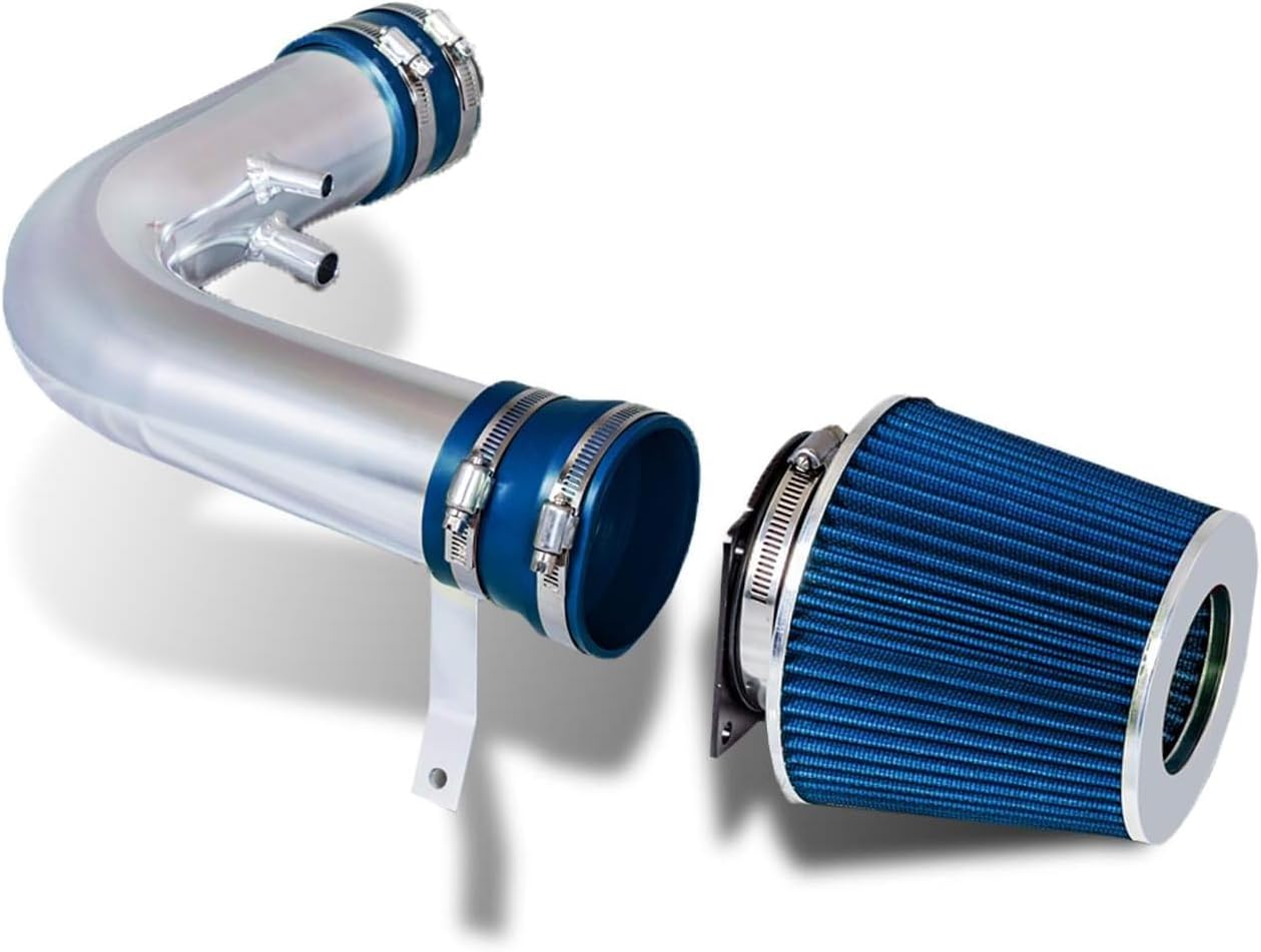 Short Ram Intake Kit with Reusable Blue Filter Compatible with Ford 97-03 F-150/ Expedition V8 4.6L 5.4L/ 97-99 F-250 V8 5.4L/ 98-99 Lincoln Navigator V8 5.4L