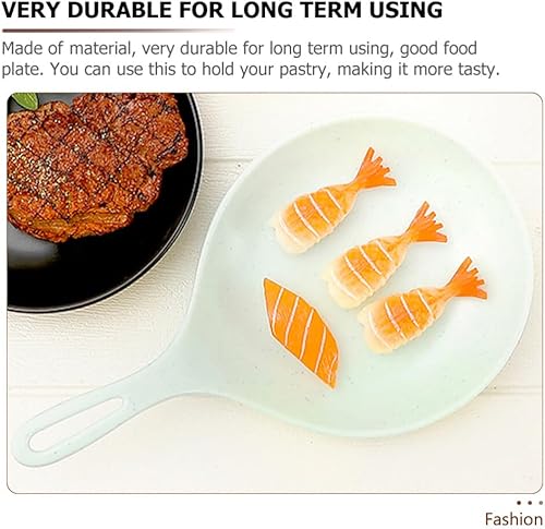 Miniatura 4 de 2 platos de mano portátiles para verduras con asas, plato grande para aperitivos de pasta, ensaladas y postres, fácil de limpiar para reuniones