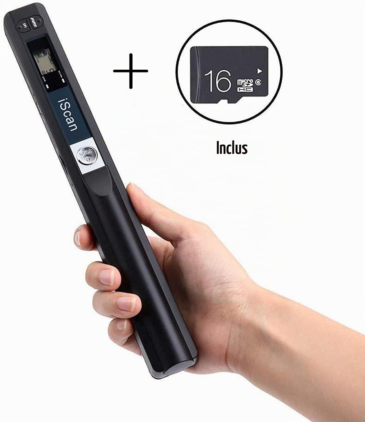 Scanner de Documents Portable avec 16G Carte TF, iScan Document Image Scanners A4 900 DPI, Scanner Photo Couleur Portable USB 2.0 Haute Vitesse JPG/PDF pour Documents, Reçus et Photos