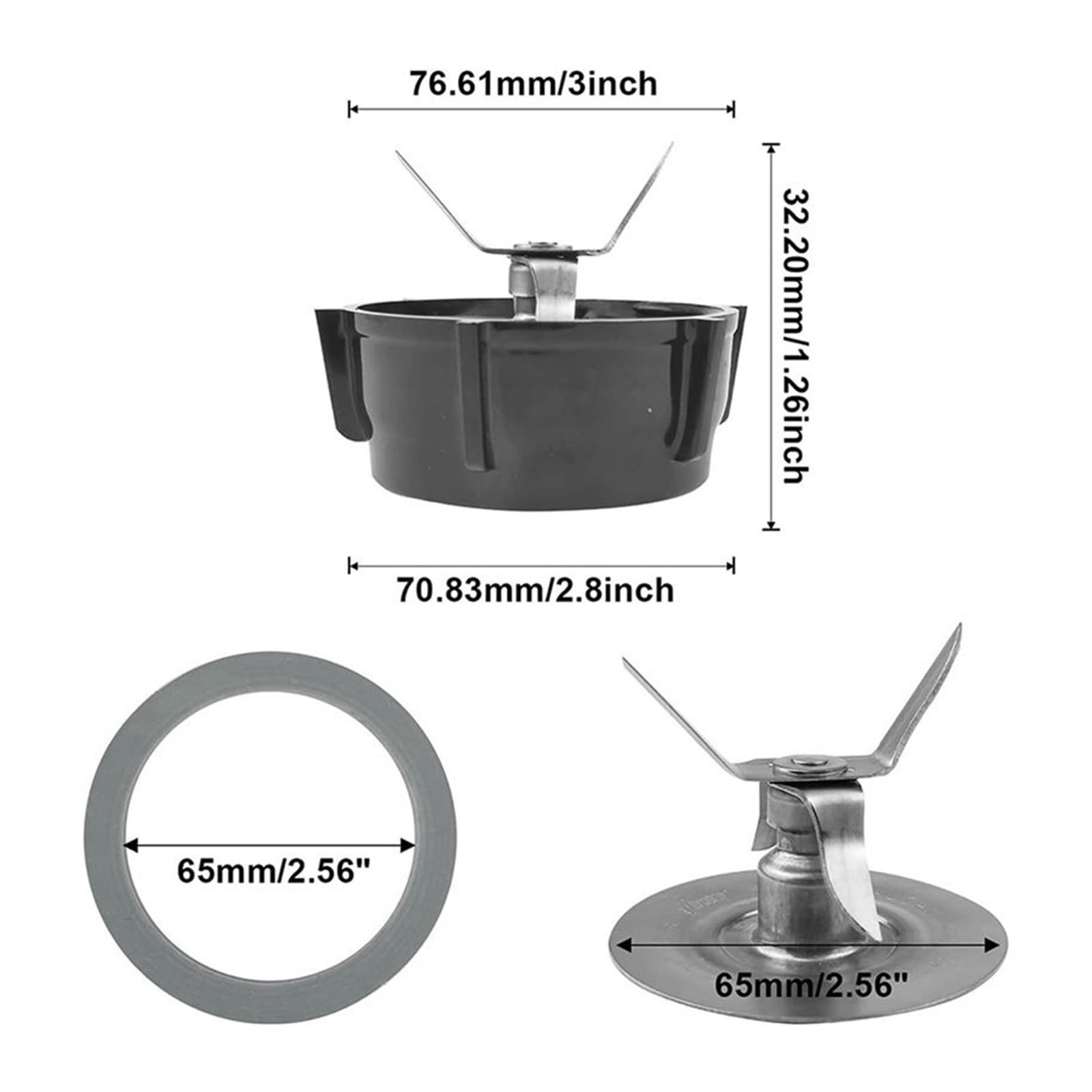 Set lame et base de blender, compatible avec Oster, 4 lames 6 ergots
