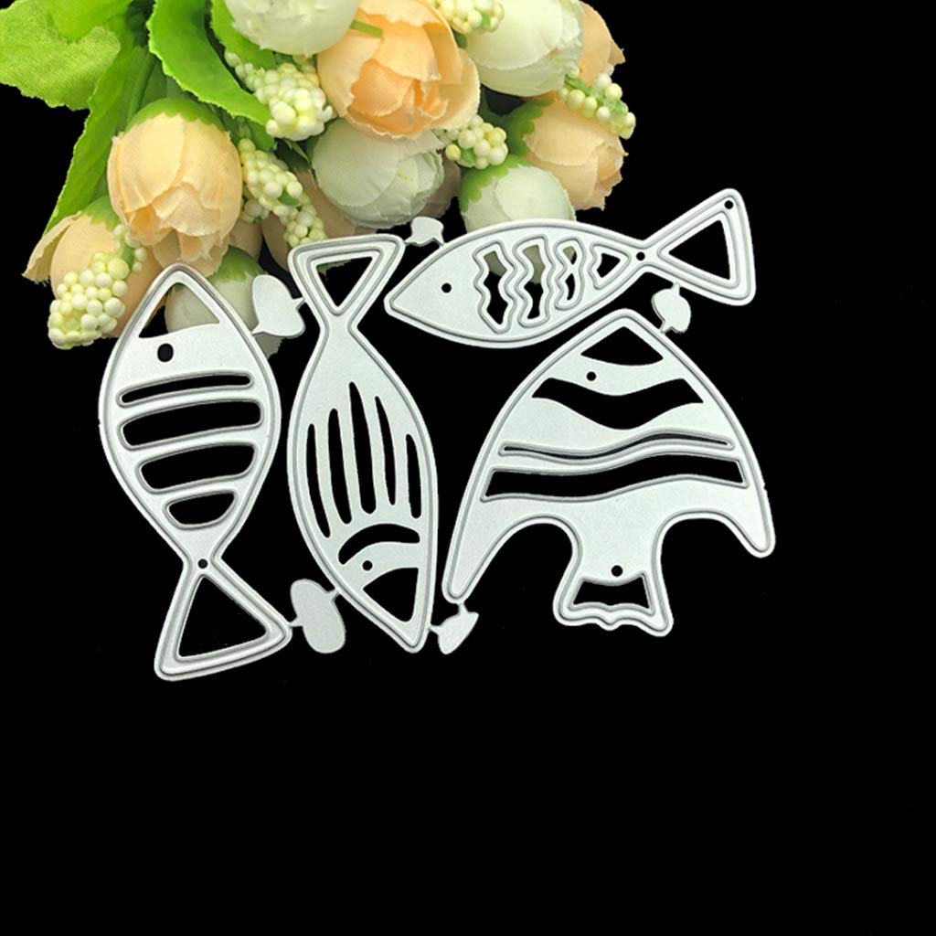 Lot De 3 Matrices De Découpe En Forme De Poisson, Pochoir