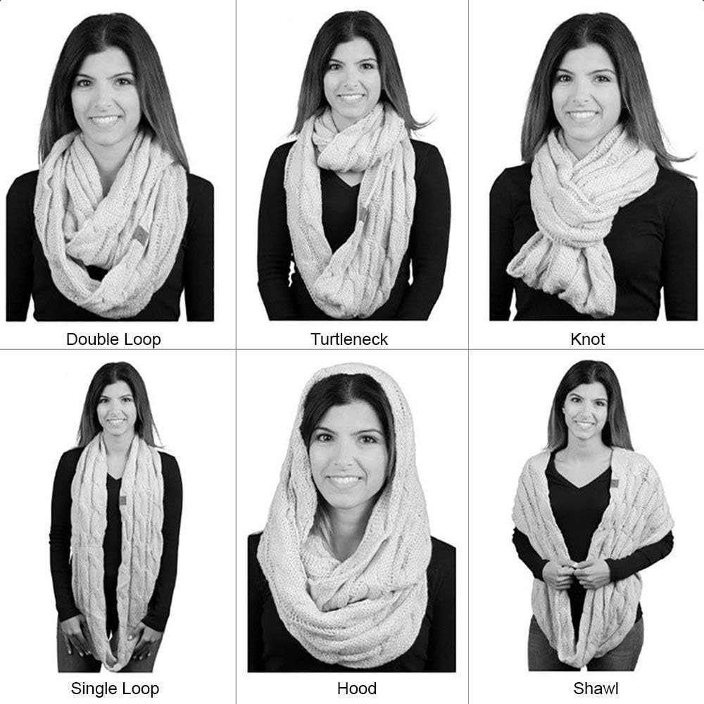 Funky Junque Matching 2 Pack: Slouchy Beanie & Infinity Scarf - Black