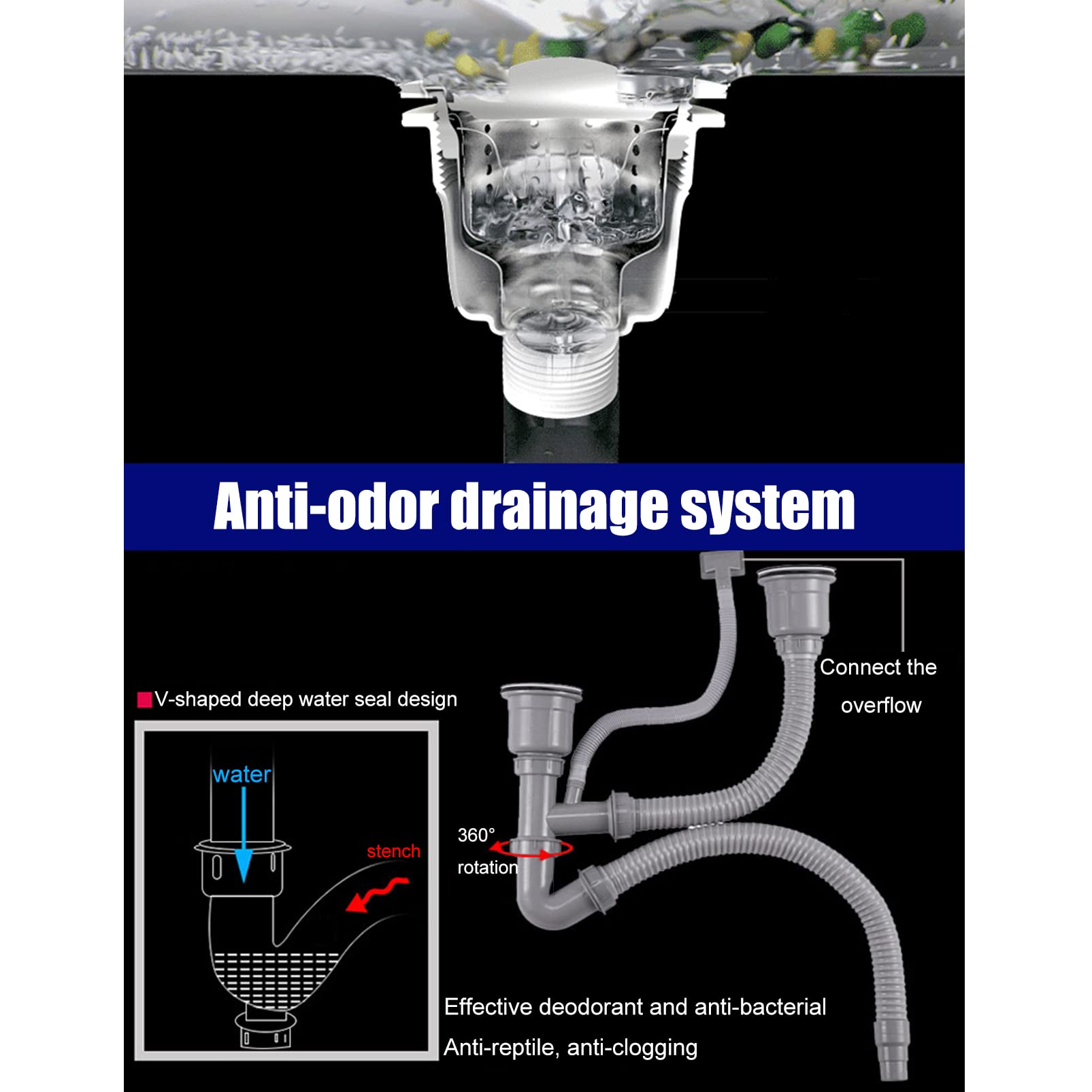 Lavandino per lavanderia, lavabo, lavello per lavare a mano, in acciaio inox, per bagno o balcone