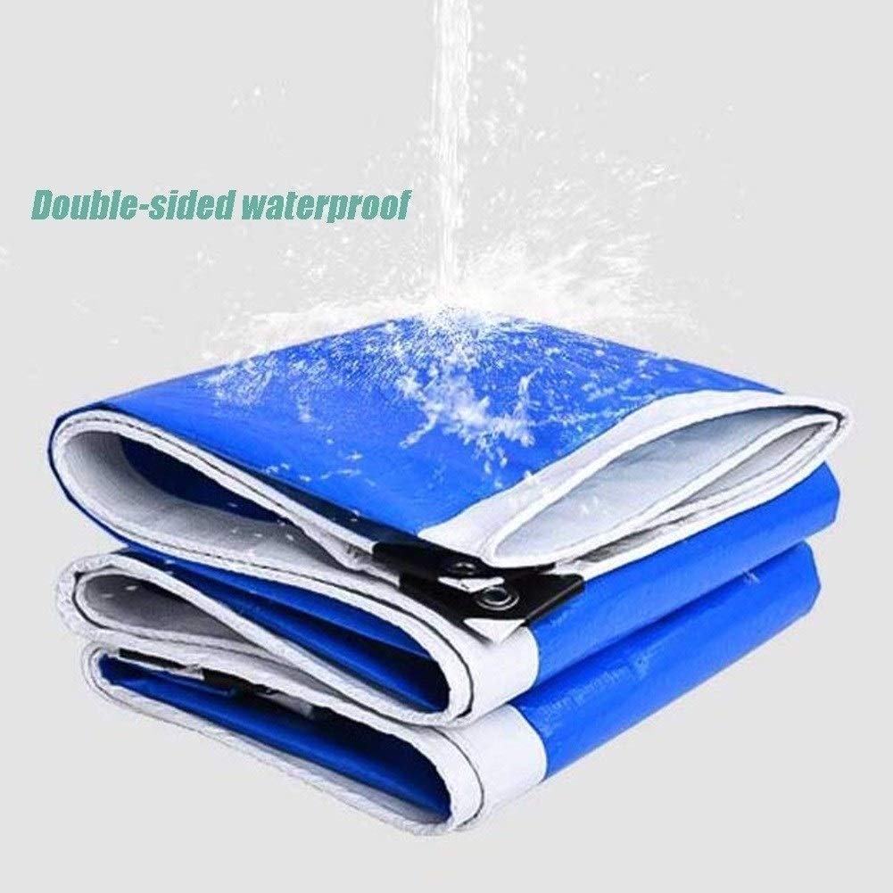 Lona Impermeable Resistente al Agua, protección Solar, Cubierta de almacén, Agujero de Borde Ligero, ángulo de Envoltura de plástico, Patio al Aire Libre, 17 tamaños