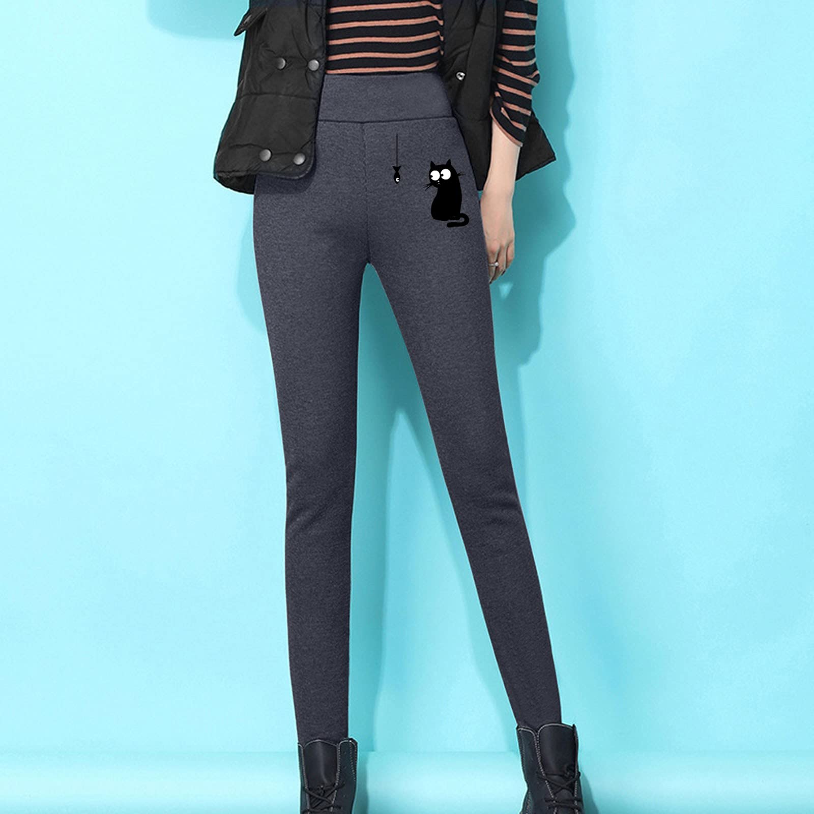 Pantalon Laine Femme Polaire, Legging Chaud Femme Hiver Taille Haute, Legging Thermique Femme