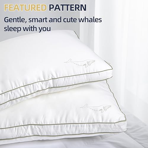 Miniatura 6 de lazyzzz Juego de 2 almohadas de cama para tamaño King, refrescantes para dormir con calor, soporte suave para personas que duermen de lado, espalda