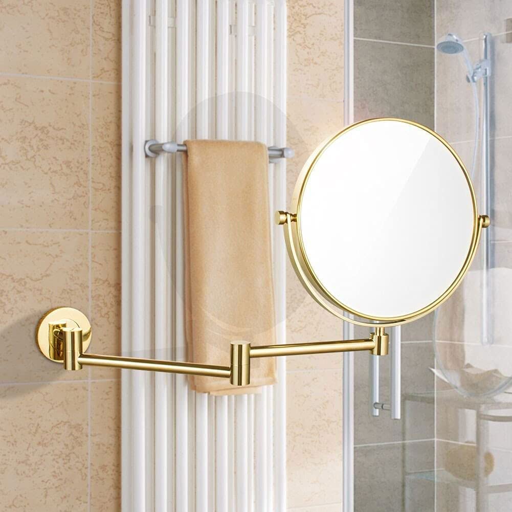 8 Pulgadas montado en la Pared con Aumento de 10X, Espejo tocador Doble Cara, Plegable expandible