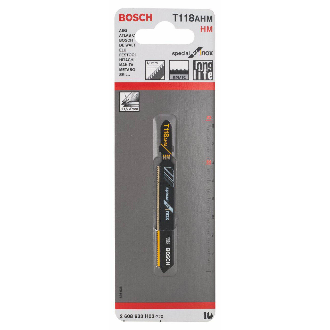 Bosch Accessories 2608633H03 Jig Saw Blade T 118 AHM : Amazon.de  