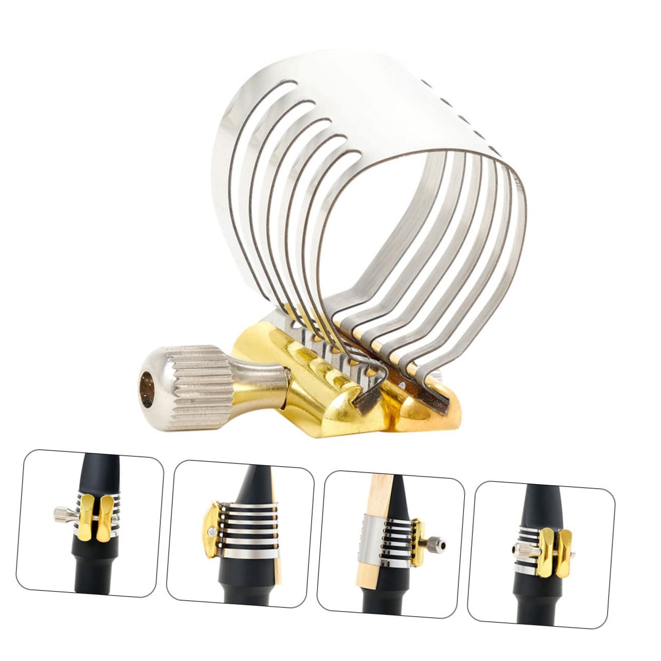 Toyvian 2sets Clip Per Sassofono Inossidabile Accessorio Professionale Per Strumenti Fiato Facile Da Installare Adatto Principianti e Professionisti