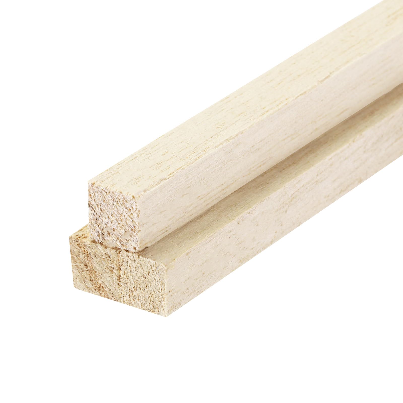 Bastoncini di bambù per artigianato, 50 bastoncini quadrati in legno naturale per artigianato, strisce di legno extra lunghe, aste per tasselli/tasselli in bambù, per progetti fai da te, 5 x 5 x