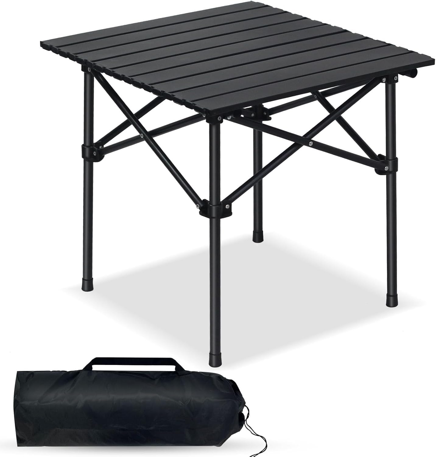 Portable Folding Camping Table Aluminum Outdoor Picnic Table with Carry Bag, Lightweight Foldable Travel Table for Camping, Trekking, Garden, Beach & BBQ Use (Small)-image-38