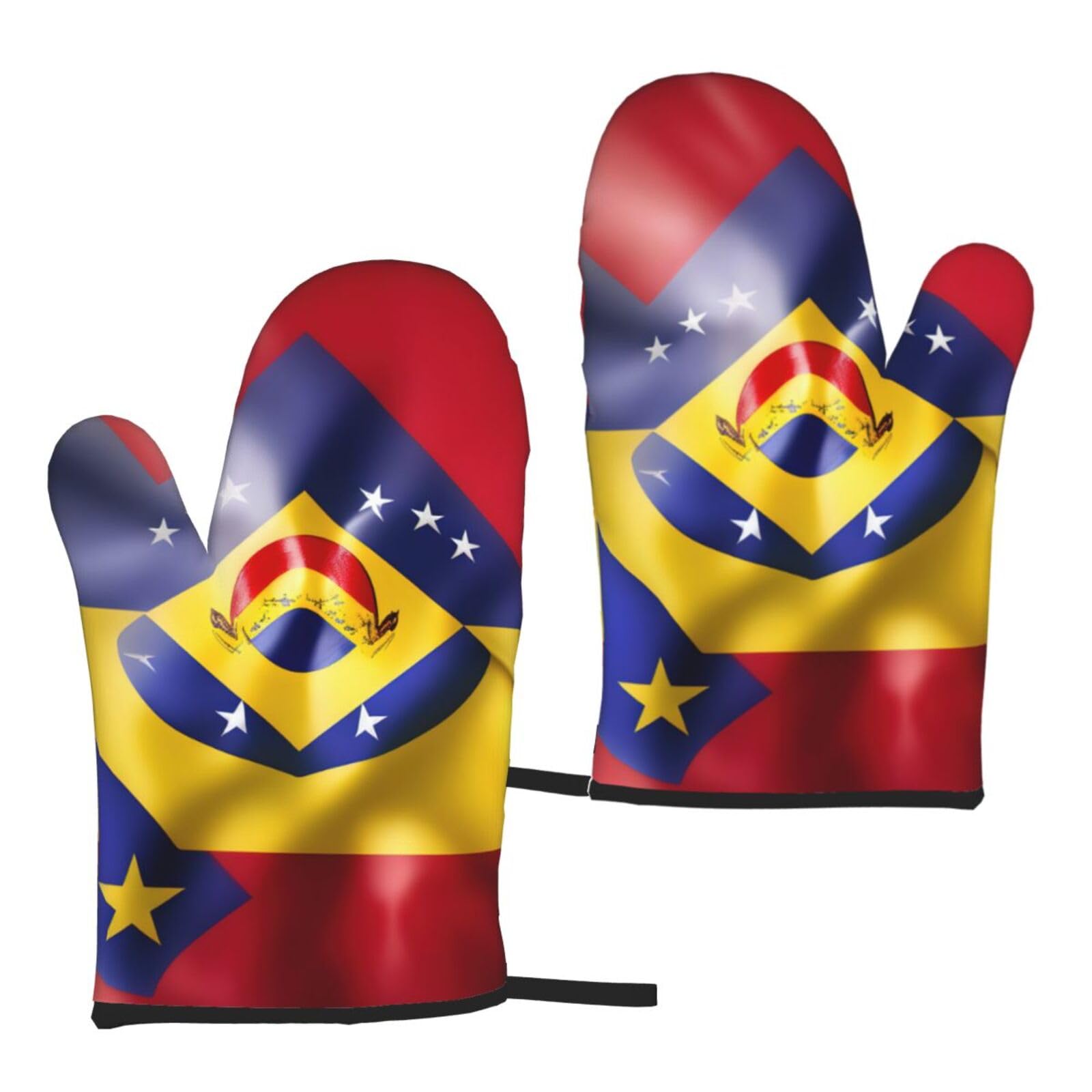 Flag Of Venezuela Print Heat Resistant Universal Fit Oven Microwave Gloves Home Cooking Baking Grilling