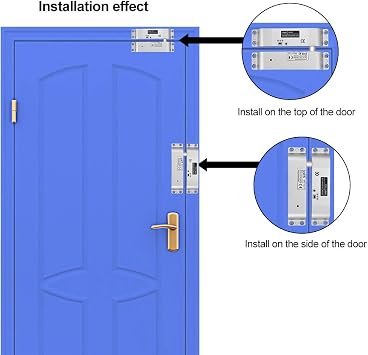 Electric Drop Bolt Lock DC 12V Fail Safe NC Mode Electronic Door Lock for Access Control Security System with Time Delay