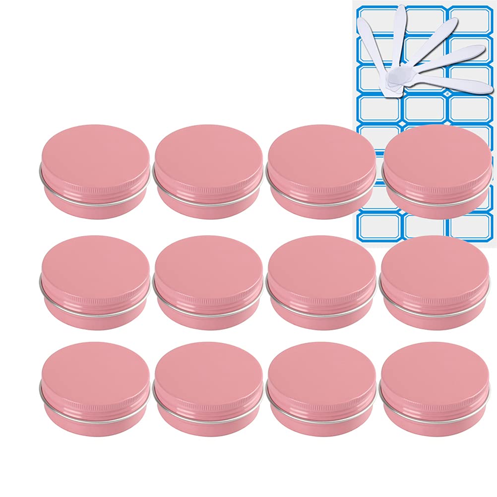 10 Piezas Tarros de Aluminio con tapa Rosca 15ml, Negro Mate Tarros de Aluminio Vacíos Redondo para Contenedor De Cosméticos Cremas Caja de almacenaje con 5 Espátula y 1 Etiqueta — view 14
