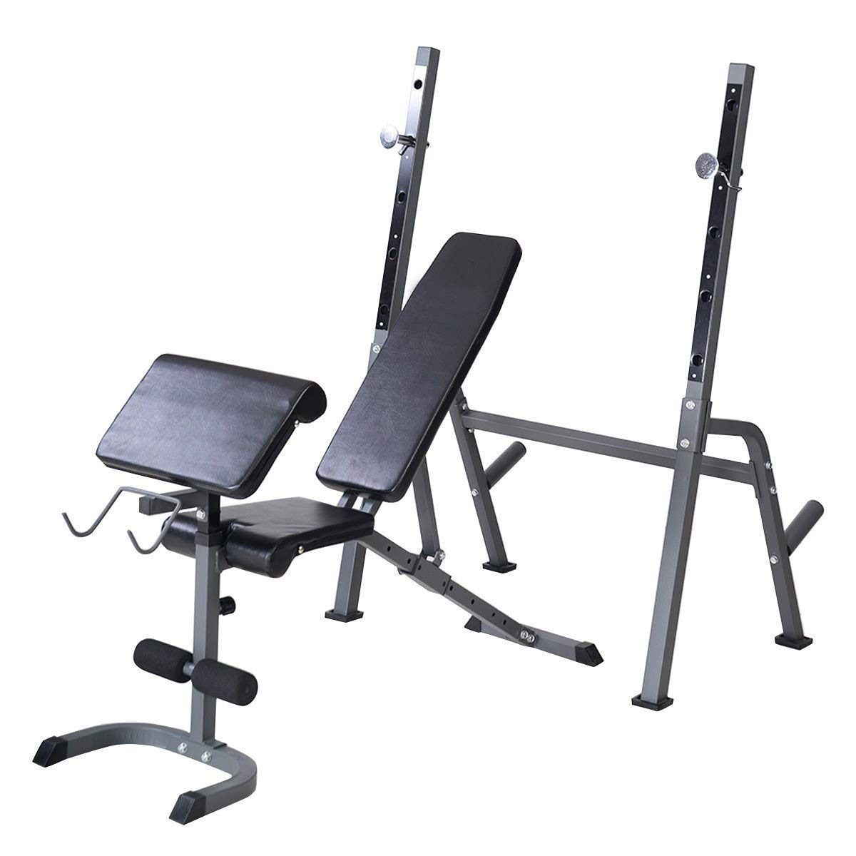 Gymax Adjustable Weight Bench With Rack Buy Online In Brunei At Desertcart