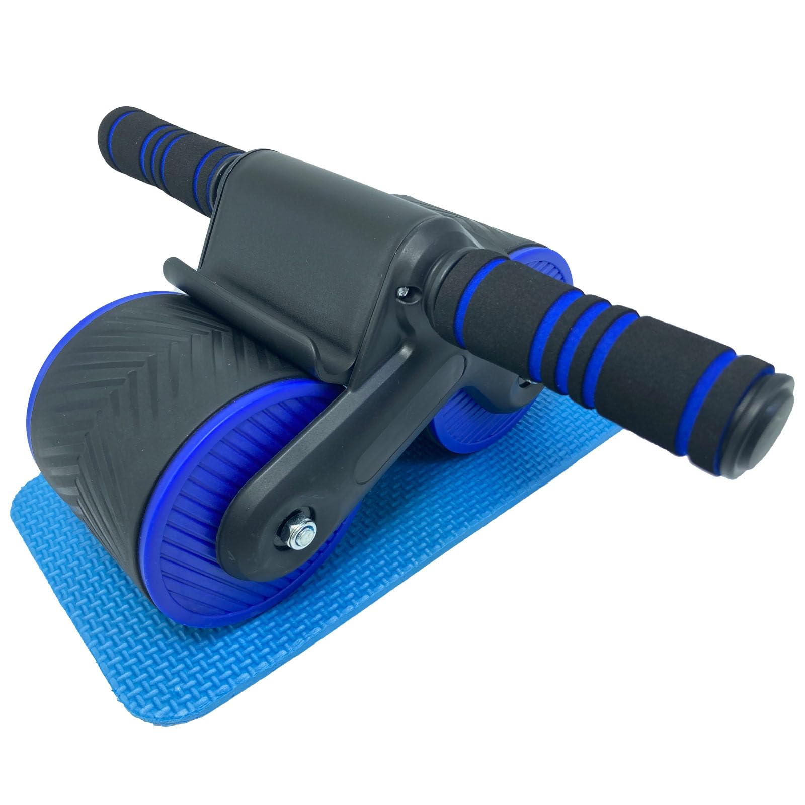 The XINGJIEYUN Automatic Rebound Ab Roller features a dual-wheel balance design and comes with a phone mount, making it ideal for use outdoors, at home, in the office, and at the gym. (Black)