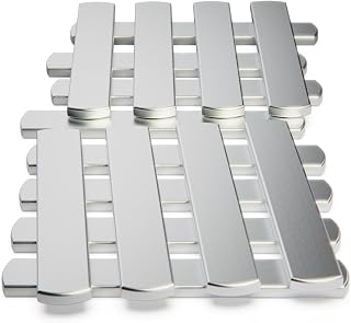 Mavee Fractional Weight Vest Plates, 16 Pack (8.0 Lbs Total / 6.7 Inch), Electroplated Rustproof Solid Steel Inserts for Rucking, Tactical Carrier & Strength Training