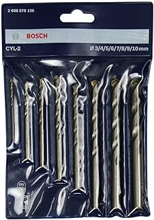 Bosch Professional Impact Drill Bit / Masonry Drill Bit Set With Diameter 3mm, 4mm, 5mm, 6mm, 7mm, 8mm, 9mm, 10mm, Pack Of 8