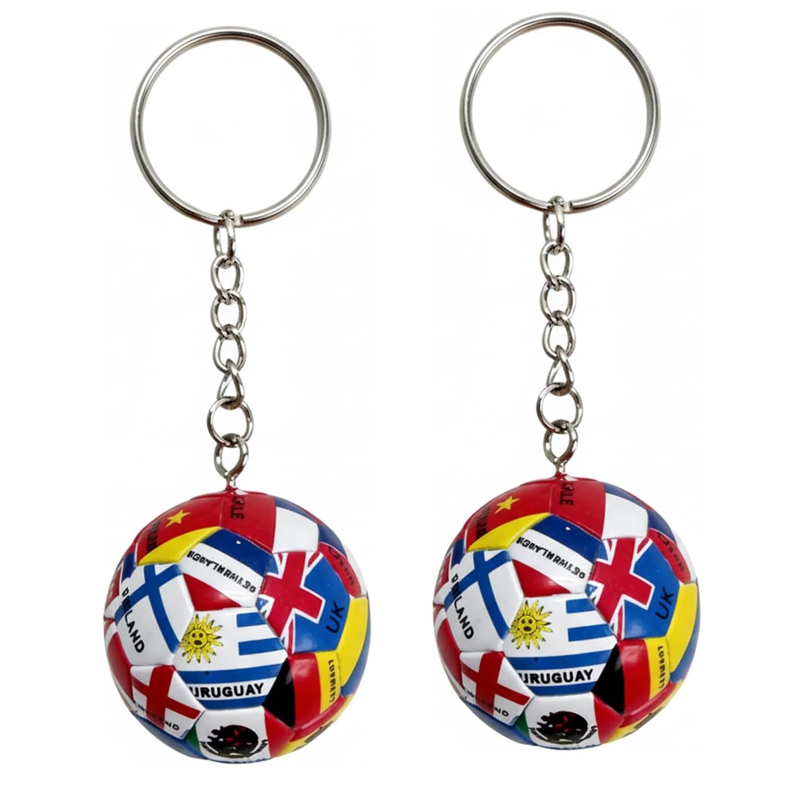 2 pcs World Cup Football 2026 Keyring Mini Flags Souvenir Football Sports Events Party Decorations Drive Safe Keyrings Anniversary Birthday Fan Gift For Soccer Fans Drivers Boyfriend Husband Family