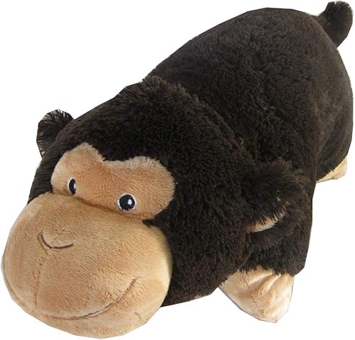 Miniatura 4 de Green Dragon Zoopurr Pets - Animal de peluche y almohada 2 en 1, tamaño grande 19 pulgadas, con ojos bordados cojín expandible peluche suave de