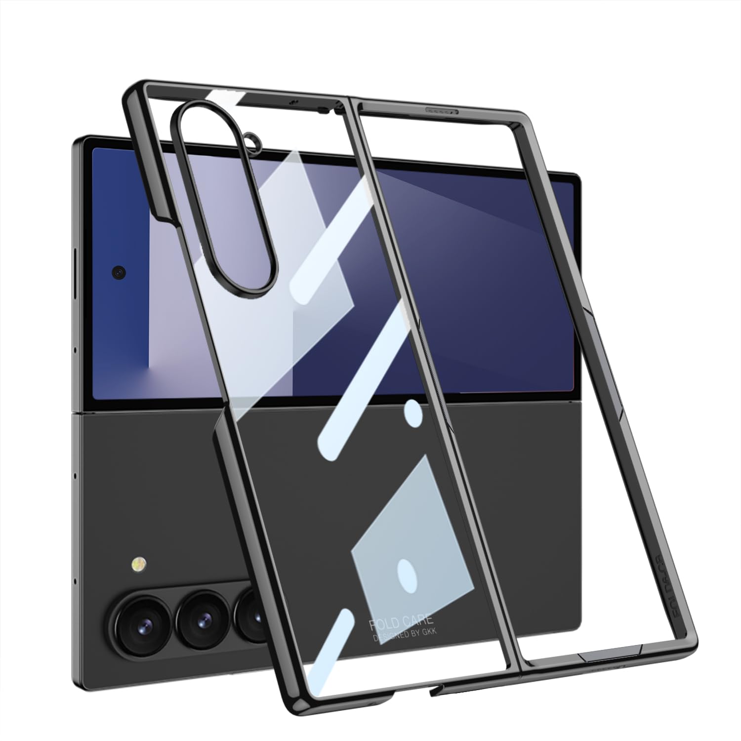 Amazon.co.jp: Galaxy Z Fold7専用 透明PC電着ケース 超薄軽量 360°微