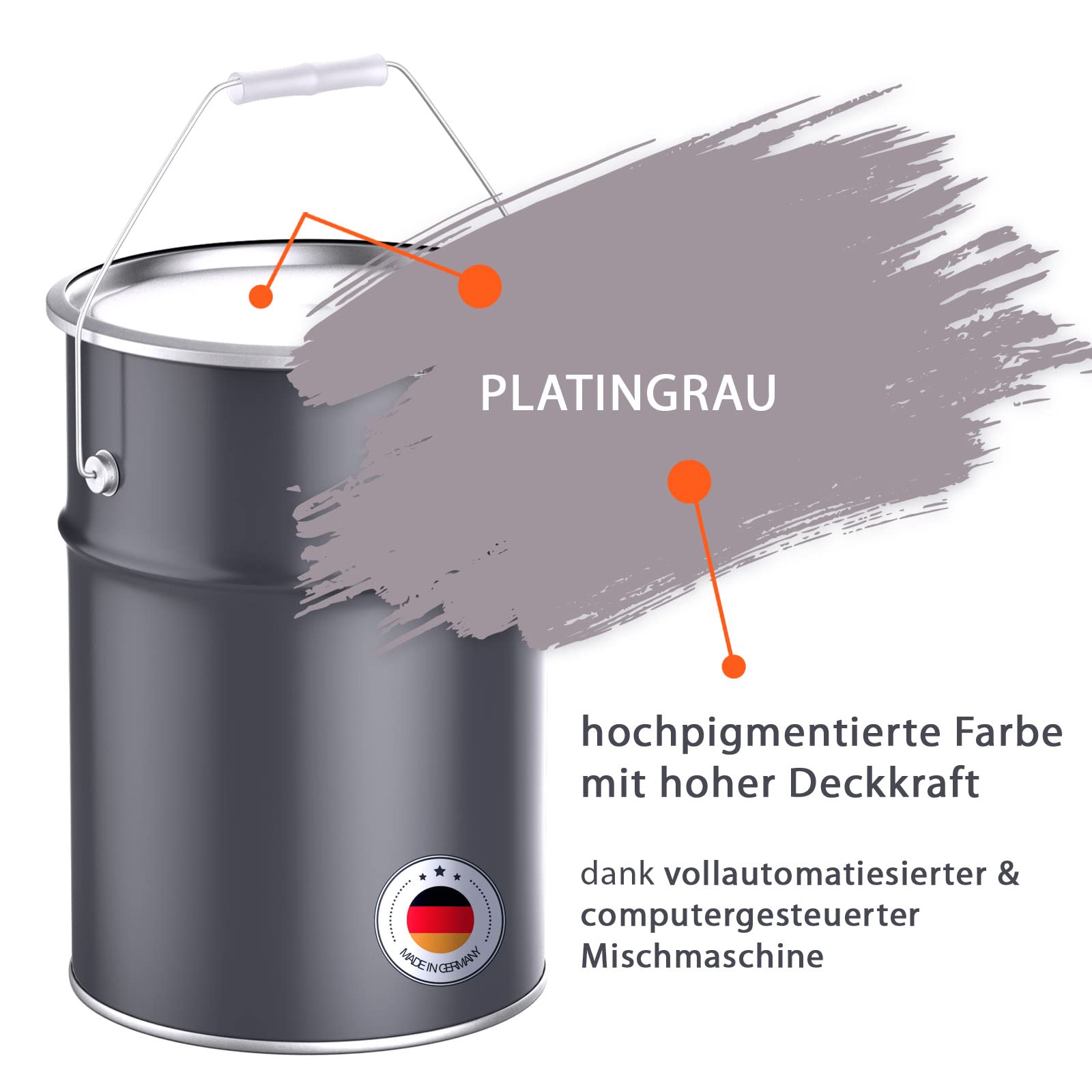 BEKATEQ Betonfarbe Platingrau 1 l Bodenbeschichtung & Fußbodenfarbe für außen & innen I Bodenfarbe, Betonversiegelung & abriebfester Bodenbelag für Werkstattboden, Keller, Garage & Industrie BE-700