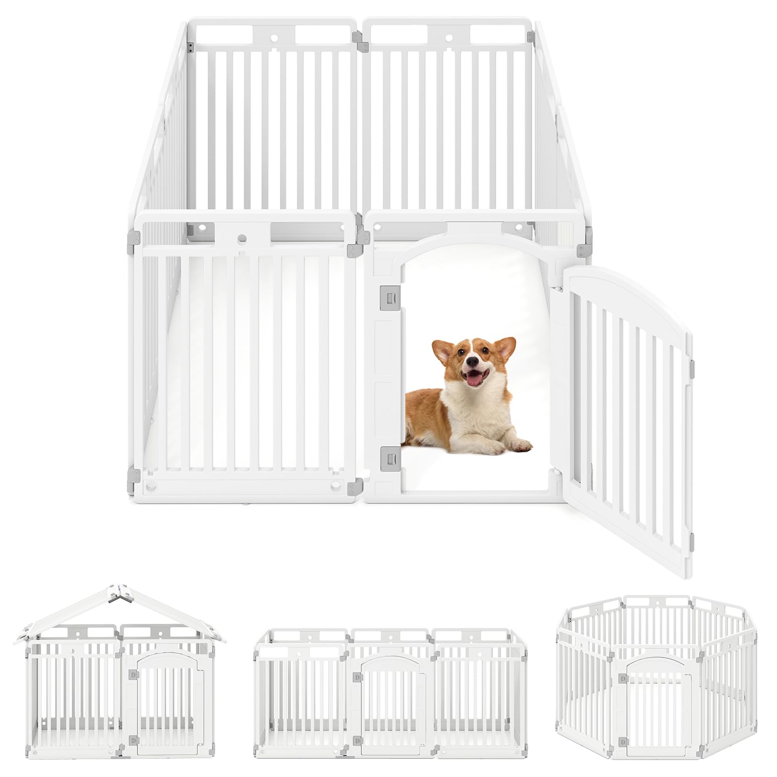 Amazon.com : Giantex 8 Panel Dog Playpen, 32'' Tall Plastic Pet