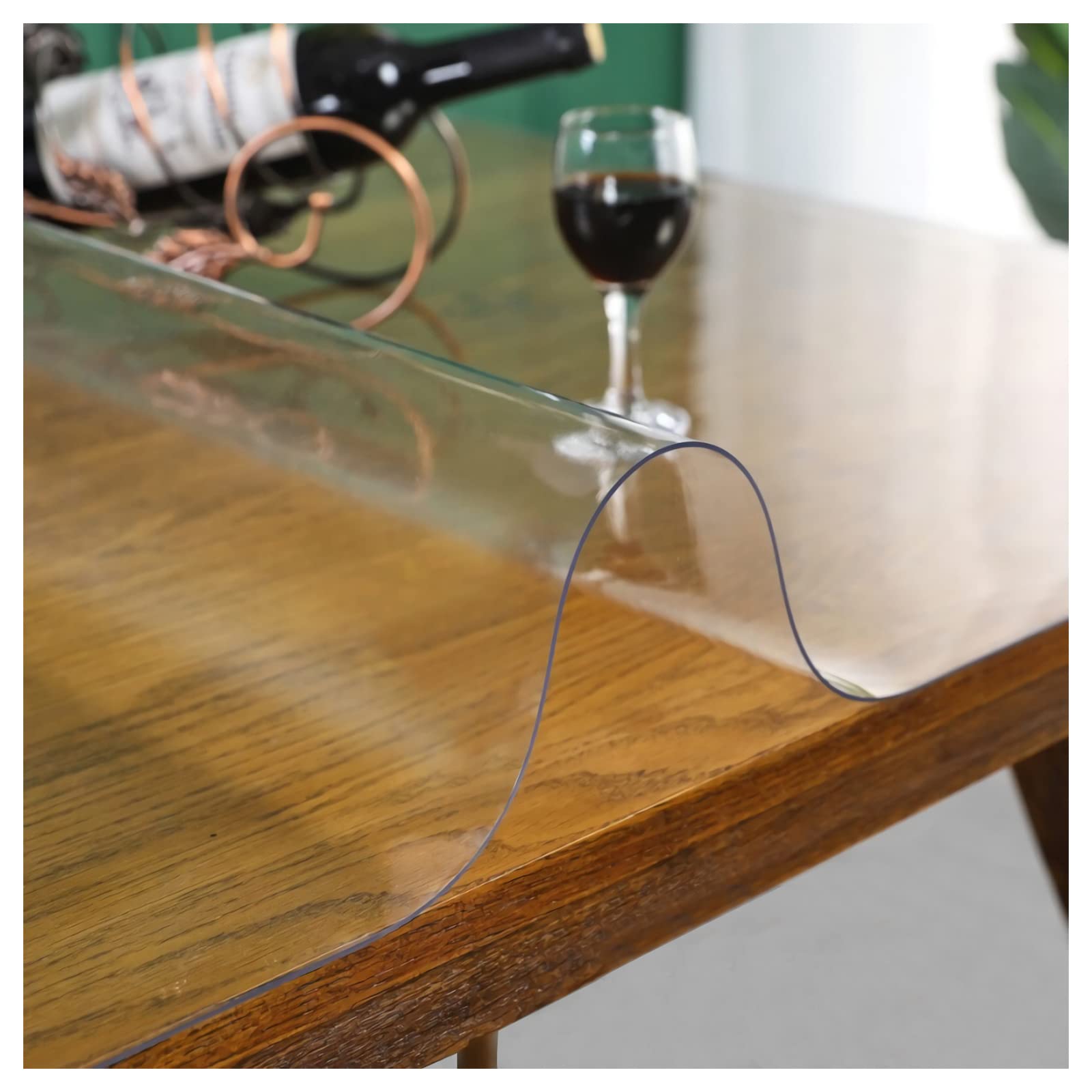 Nappe Transparente - Protection De Table Transparente - Anti-chaleur - Pour Bureau, Ordinateur, Canapé, Table à Manger - 1 Mm (couleur : 3 Mm, Taille : 110 X 280 Cm