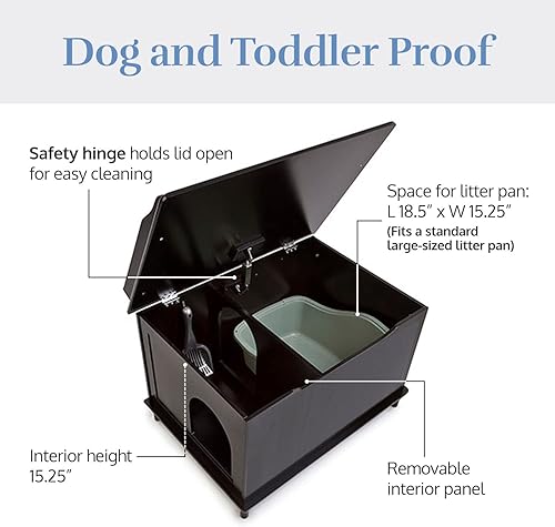 Miniatura 3 de Caja recinto pequeña para gatos Catbox Designer., Negro