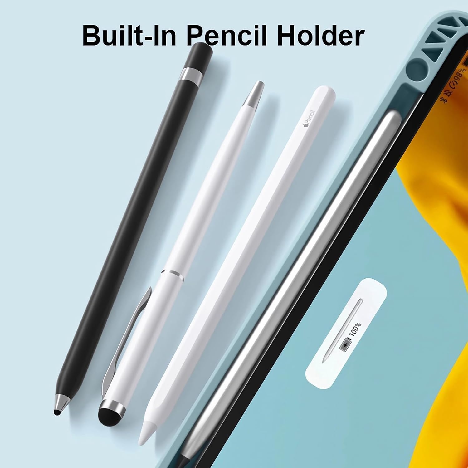 Etui z klawiaturą do Honor Pad X8A 11 cali, zdejmowana klawiatura Bluetooth z panelem dotykowym, miękka tylna pokrywa i mysz Bluetooth, niebieski