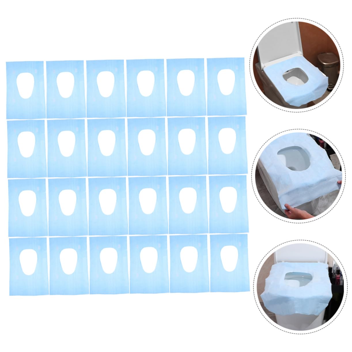 Anneome Seats Cover Disposable 30pcs Travel Toilet Seat Pads Hotel Use Large Size 40x60cm Soft Skin-Friendly