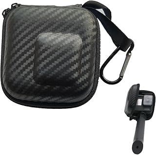 Pikioraz Camera Accessory Bag for Action Camera, Mini Carry Bag Compatible with Gopro, Portable Protective Case for Hero 10 9 8 7 6 5, DJI Osmo, Campark, YI Action Camera, black, Camera accessory bag