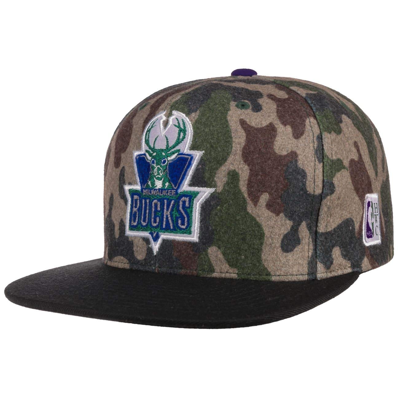 Mitchell & Ness Cappellino Camo Flannel Bucks& Cappello Hiphop Snapback cap NBA
