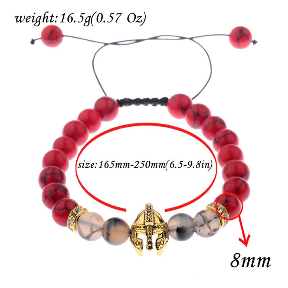 Steinarmband, Naturstein gewebtes Perlen Armband Mode Vulkanstein Achat Perlen Seil Elastisches Armband Natursteinhelm Accessoires Perlen Armband Personalisierte Kleidung Accessoires Schmuck Schmuck