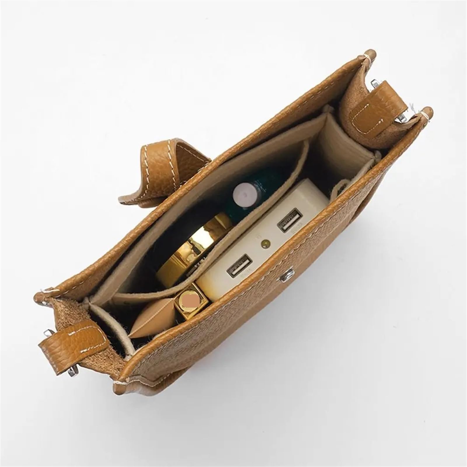 Fieltro Interior Bolsa 4 Uds. Bolsa organizadora con múltiples Bolsillos, Bolsa Interior, Bolsa de Almacenamiento, Bolso de Fieltro, Bolsa con Forro for Bolso para Almacenamiento(26x17x7.5cm)