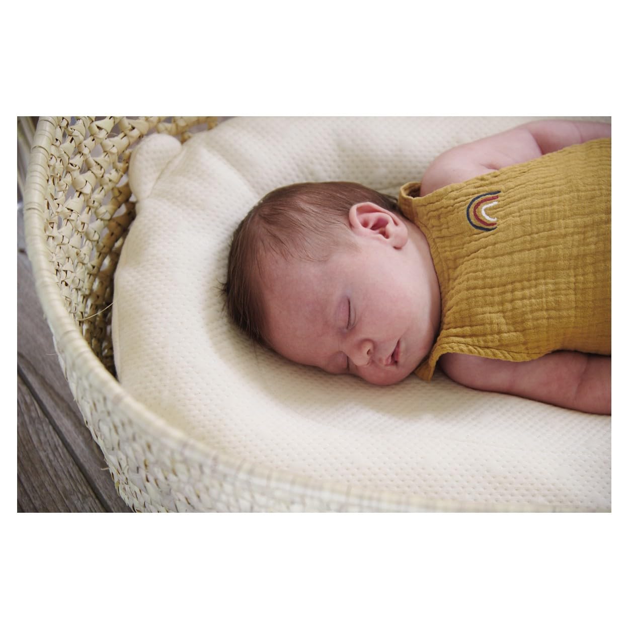 Candide Topponcino Schlafstütze für Babys – Montessori-Methode – Stillunterlage – Abnehmbarer Bezug – Babymatratze – 46 x 70 x 2-5 cm