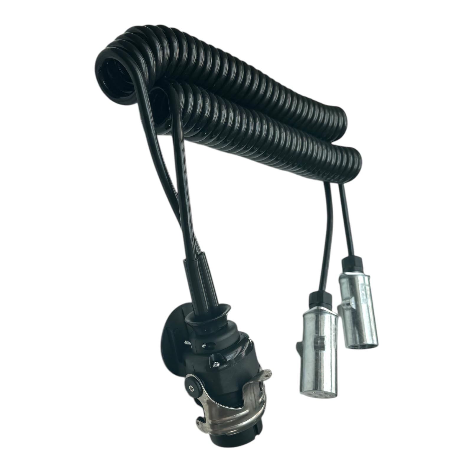 Cable en espiral de 3,8 m, 15 pines a 2 adaptadores de 7 polos de 24 V para camiones NFZ
