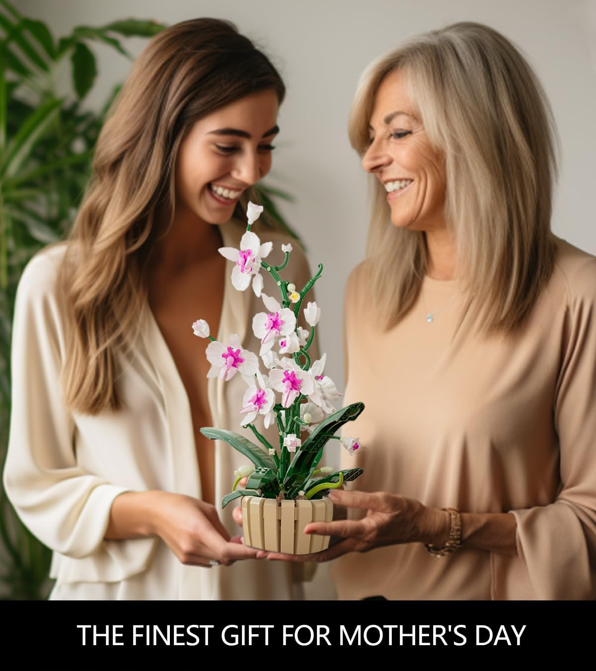 Icons Orchid Flowers Building Set, Exquisite Orchid Bonsai for Adult- Compatible with Lego Flowers, Ideal for Mothers and Valentine's Day Display (1192pcs)