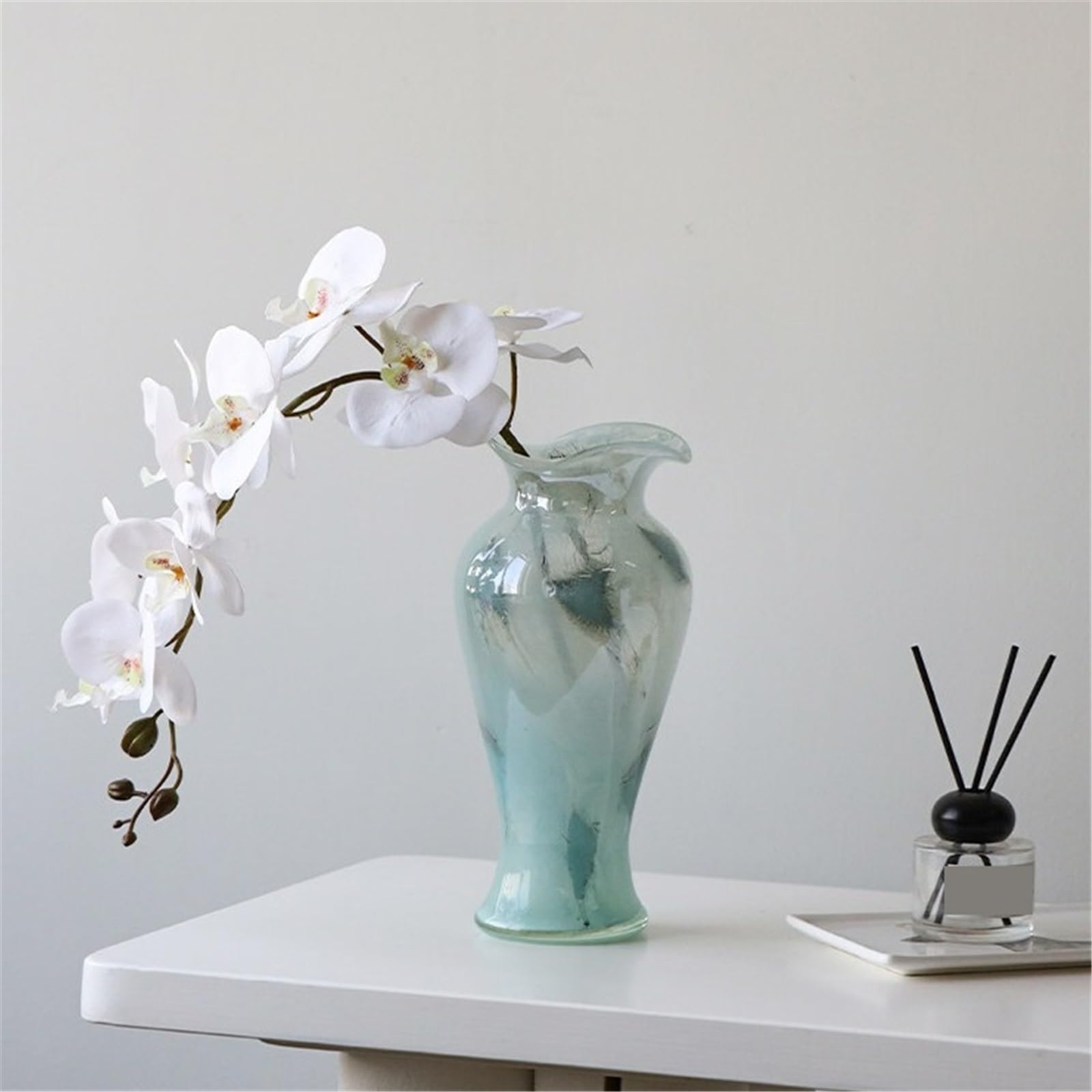 vasi per Arredamento Decorazione Vaso Antico in Vetro Blu