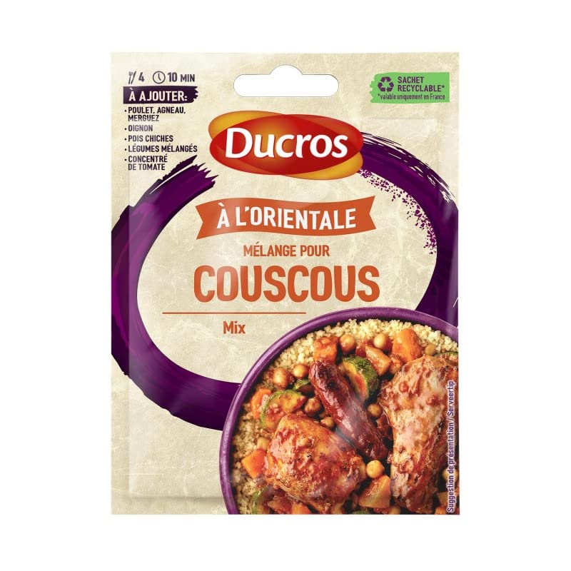 Ducros - Heterogéneo Para El Cuscús Oriental 20G - Lot De 4 - Precio Por Lote - Entrega Rápida